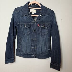 Levi's San Francisco Denim Jacket Womens Large Trucker Style Blue Cotton Blend